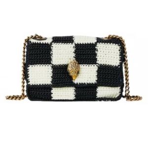 Kurt Geiger Mini Kensington Crochet Checkered Crossbody Bag
